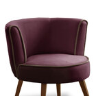 Poltrona Decorativa Konfort Luna Roxo Veludo Pés Palito