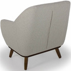 Poltrona Decorativa La Paloma Linho Geométrico Capuccino