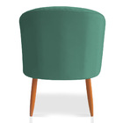 Poltrona Decorativa Lara Suede Azul Turquesa Pés Palito Casta