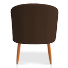 Poltrona Decorativa Lara Suede Pés Palito Castanho - Pallazio