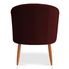 Poltrona Decorativa Lara Suede Pés Palito Castanho - Pallazio