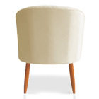 Poltrona Decorativa Lara Suede Pés Palito Castanho - Pallazio