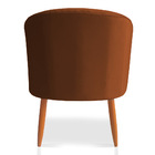 Poltrona Decorativa Lara Suede Terracota Pés Palito Castanho