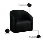 Poltrona Decorativa Lara Veludo Preto - Vallisa Decor