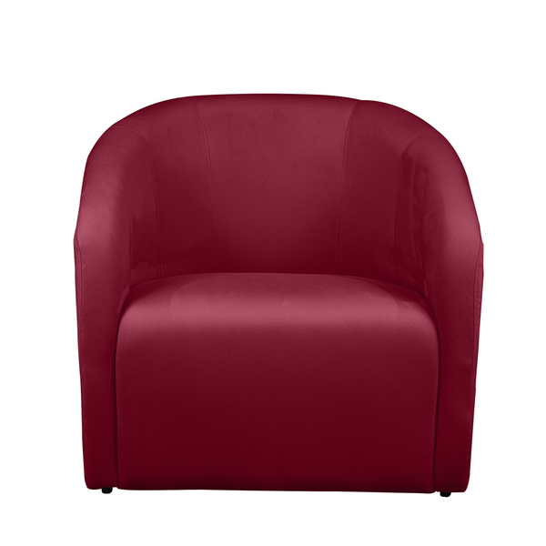Poltrona Decorativa Lara Veludo Vermelho - Montanaris Decor