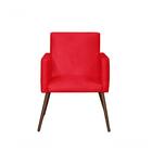 Poltrona Decorativa Lari Sala Suede Recepção Suede Vermelho