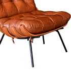 Poltrona Decorativa Laura 65cm Couro Caramelo - Sallar Home