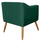 Poltrona Decorativa Lavinia Pés Palito Suede Verde - Ds Estof