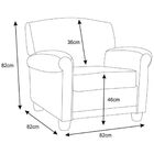 Poltrona Decorativa Leeds Pés De Madeira Couro Preto - Mempra