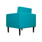 Poltrona Decorativa Leticia Slim Veludo Azul Turquesa - Monta