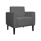 Poltrona Decorativa Leticia Slim Veludo Cinza - Montanaris De