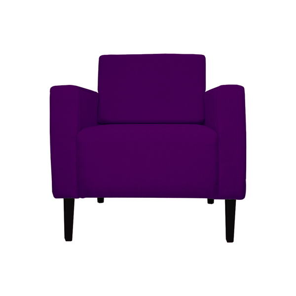 Poltrona Decorativa Leticia Slim Veludo Roxo - Montanaris Dec