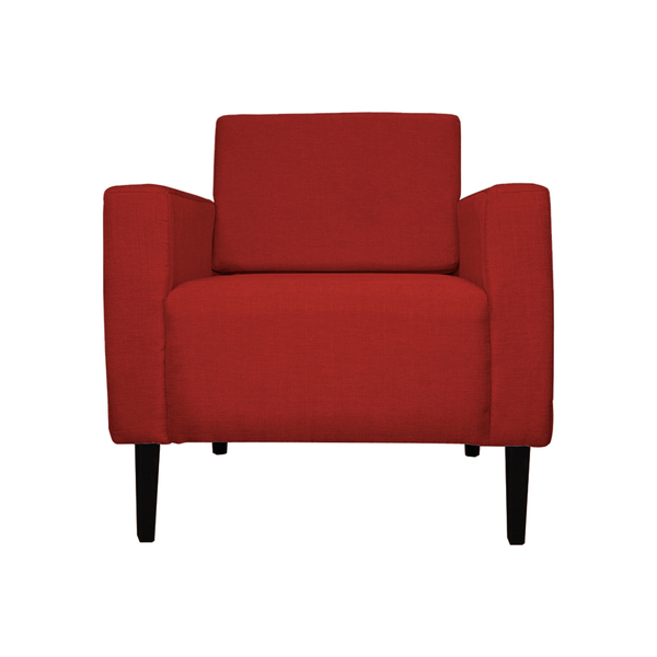 Poltrona Decorativa Leticia Slim Veludo Vermelho - Montanaris