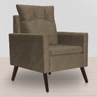 Poltrona Decorativa Ligia Linho Cores - Ds Estofados - Cacau