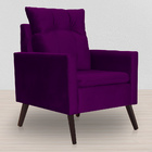 Poltrona Decorativa Ligia Luxo Veludo Cores - Ds Estofados -