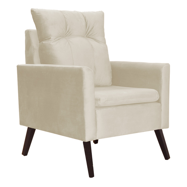 Poltrona Decorativa Ligia Luxo Veludo Cores - Ds Estofados -