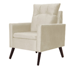 Poltrona Decorativa Ligia Luxo Veludo Cores - Ds Estofados -