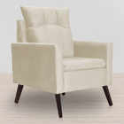 Poltrona Decorativa Ligia Luxo Veludo Cores - Ds Estofados -