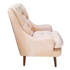 Poltrona Decorativa Lille Suede Bege - Dominic Decor