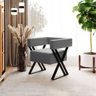 Poltrona Decorativa Linha Alta Frida Estilo Industrial Linho