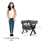 Poltrona Decorativa Linha Alta Frida Estilo Industrial Linho