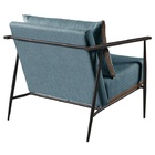 Poltrona Decorativa Linho Azul Aura