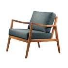 Poltrona Decorativa Linho Azul Isis