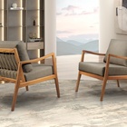 Poltrona Decorativa Linho Cappuccino Isis