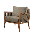 Poltrona Decorativa Linho Cappuccino Lua