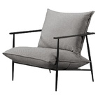 Poltrona Decorativa Linho Cinza Agnes