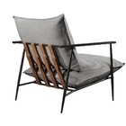 Poltrona Decorativa Linho Cinza Agnes