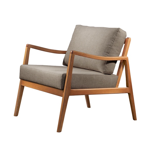 Poltrona Decorativa Linho Cinza Isis