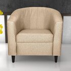 Poltrona Decorativa Linho Dandara Bege