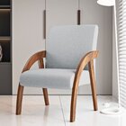 Poltrona Decorativa Linho Duda Espresso Móveis Gelo