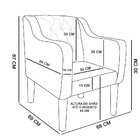 Poltrona Decorativa Lisa Suede Marrom – D'rossi