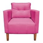 Poltrona Decorativa Lívia Corino Pés Chanfrado D'rossi - Pink