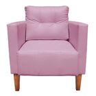 Poltrona Decorativa Lívia Corino Pés Chanfrado D'rossi - Rosa