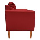 Poltrona Decorativa Lívia Corino Pés Chanfrado D'rossi - Verm