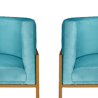 Poltrona Decorativa Livia Inspire House Cobre Suede Veludo Az