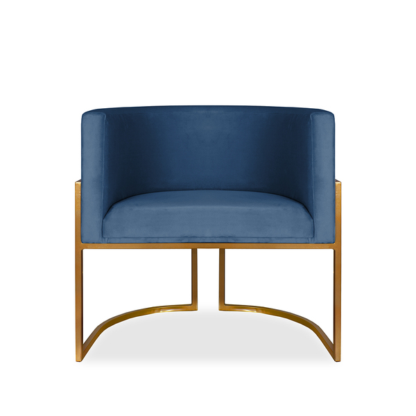 Poltrona Decorativa Livia Inspire House Cobre Suede Veludo Az