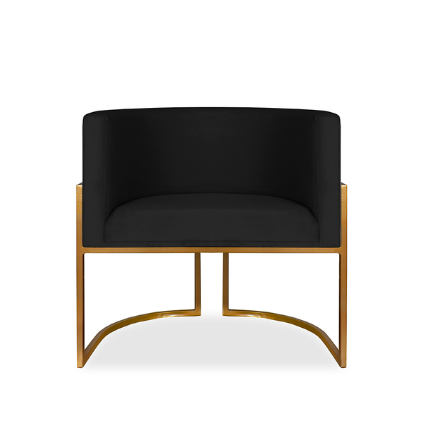 Poltrona Decorativa Livia Inspire House Cobre Suede Veludo Pr