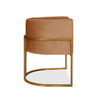 Poltrona Decorativa Livia Inspire House Cobre Suede Veludo Te
