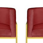 Poltrona Decorativa Livia Inspire House Dourado Suede Veludo