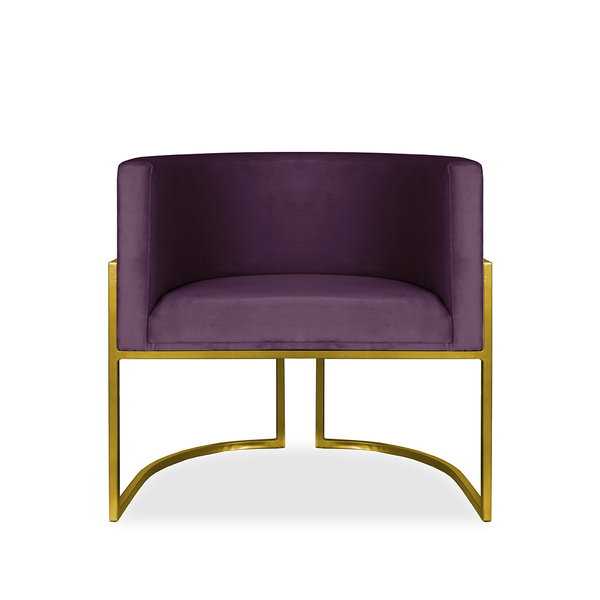 Poltrona Decorativa Livia Inspire House Dourado Suede Veludo