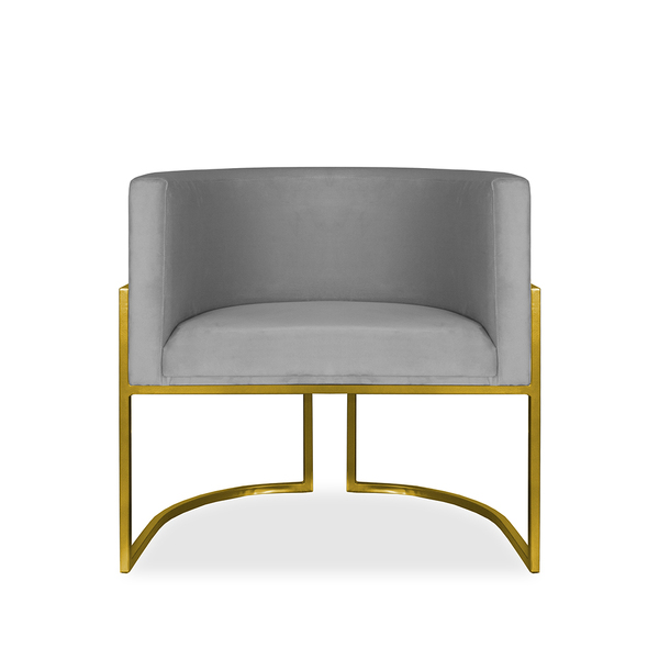 Poltrona Decorativa Livia Inspire House Dourado Suede Veludo