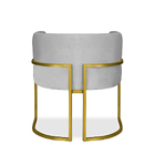 Poltrona Decorativa Livia Inspire House Dourado Suede Veludo