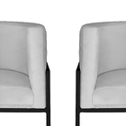 Poltrona Decorativa Livia Inspire House Preto Suede Veludo Ci