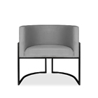 Poltrona Decorativa Livia Inspire House Preto Suede Veludo Ci