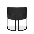 Poltrona Decorativa Livia Larhome Preto Suede Veludo Preto