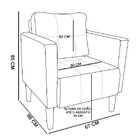 Poltrona Decorativa Lívia Para Sala E Recepção Suede Acetinad